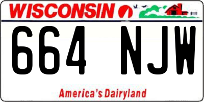 WI license plate 664NJW
