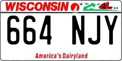 WI license plate 664NJY