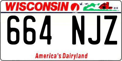 WI license plate 664NJZ