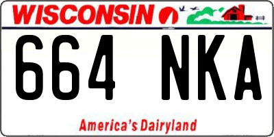 WI license plate 664NKA