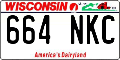 WI license plate 664NKC