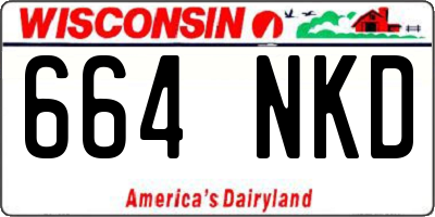 WI license plate 664NKD