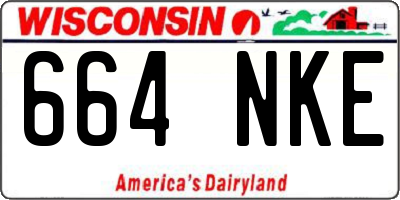 WI license plate 664NKE