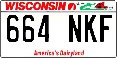 WI license plate 664NKF