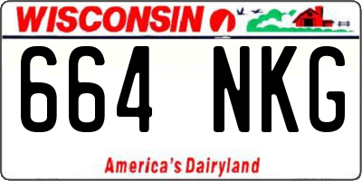 WI license plate 664NKG