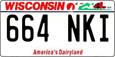 WI license plate 664NKI