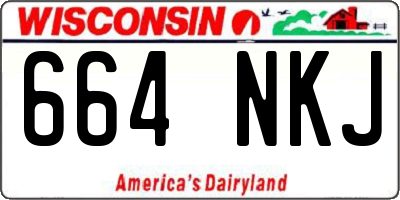 WI license plate 664NKJ