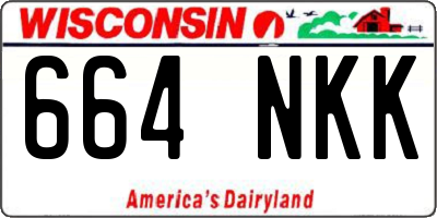WI license plate 664NKK