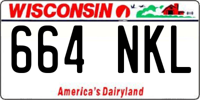 WI license plate 664NKL
