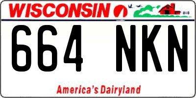 WI license plate 664NKN