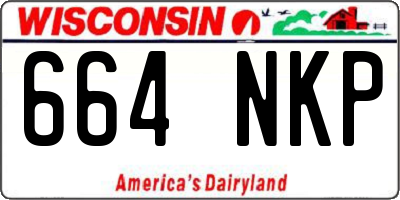 WI license plate 664NKP
