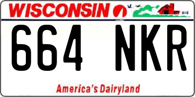 WI license plate 664NKR