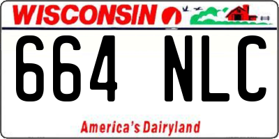 WI license plate 664NLC