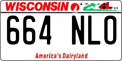 WI license plate 664NLO