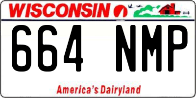 WI license plate 664NMP
