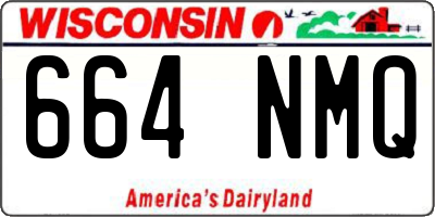 WI license plate 664NMQ