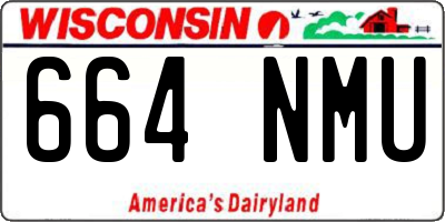WI license plate 664NMU