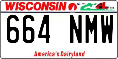 WI license plate 664NMW