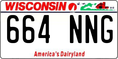 WI license plate 664NNG