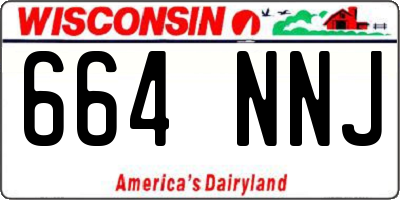 WI license plate 664NNJ