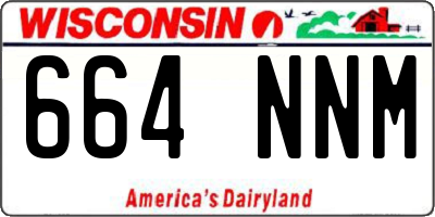 WI license plate 664NNM