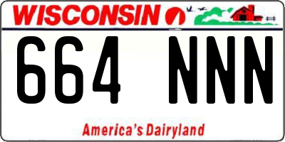 WI license plate 664NNN