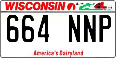 WI license plate 664NNP