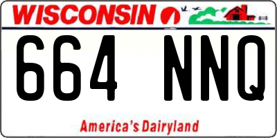 WI license plate 664NNQ