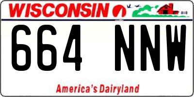 WI license plate 664NNW