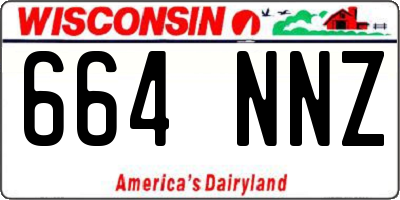 WI license plate 664NNZ