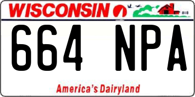 WI license plate 664NPA