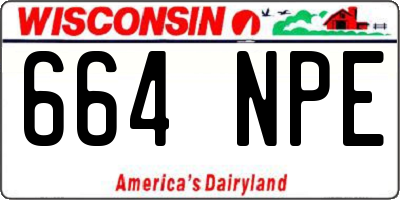 WI license plate 664NPE