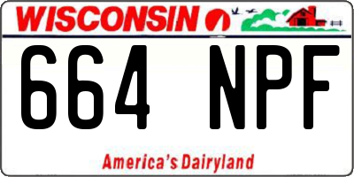 WI license plate 664NPF