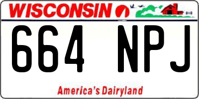WI license plate 664NPJ