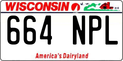 WI license plate 664NPL