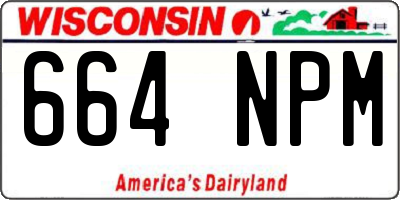WI license plate 664NPM