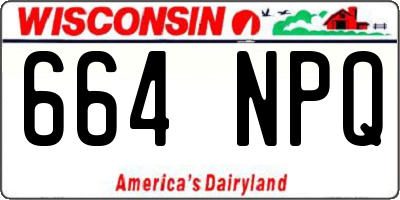 WI license plate 664NPQ