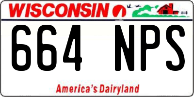 WI license plate 664NPS