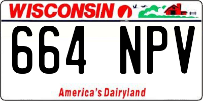 WI license plate 664NPV