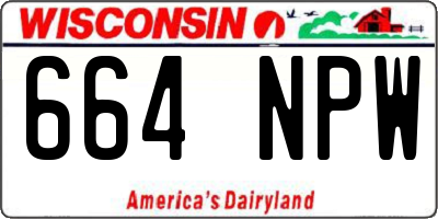 WI license plate 664NPW