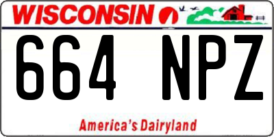 WI license plate 664NPZ