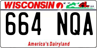 WI license plate 664NQA