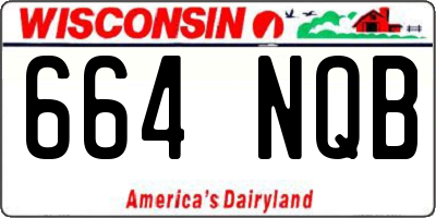 WI license plate 664NQB