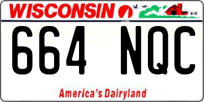 WI license plate 664NQC