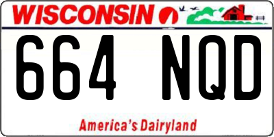 WI license plate 664NQD