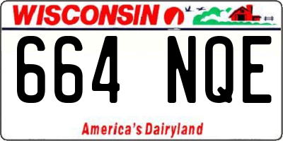 WI license plate 664NQE