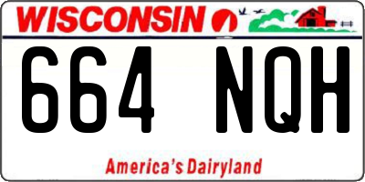 WI license plate 664NQH
