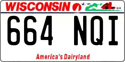 WI license plate 664NQI