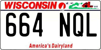 WI license plate 664NQL