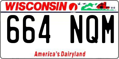 WI license plate 664NQM